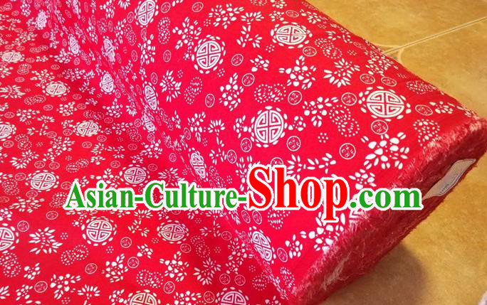 Chinese Classical Lucky Pattern Design Red Fabric Asian Traditional Hanfu Cloth Material Chinese Classical Lucky Pattern Design Red Fabric Asian Traditional Hanfu Cloth Material