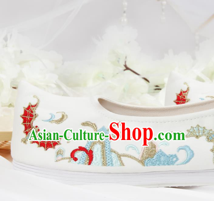 Asian Chinese Traditional Hanfu Shoes Ancient Princess Embroidered Shoes for Women Asian Chinese Traditional Hanfu Shoes Ancient Princess Embroidered Shoes for Women