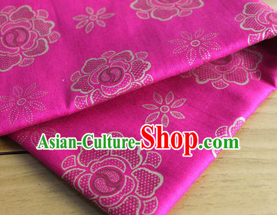 Chinese Classical Rose Pattern Design Rosy Fabric Asian Traditional Hanfu Cloth Material Chinese Classical Rose Pattern Design Rosy Fabric Asian Traditional Hanfu Cloth Material