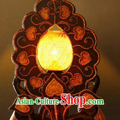 Southeast Asia Traditional Desk Lantern Thailand Handmade Wood Lanterns