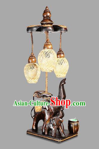Southeast Asia Traditional Desk Lantern Thailand Handmade Wood Elephant Lanterns Southeast Asia Traditional Desk Lantern Thailand Handmade Wood Elephant Lanterns