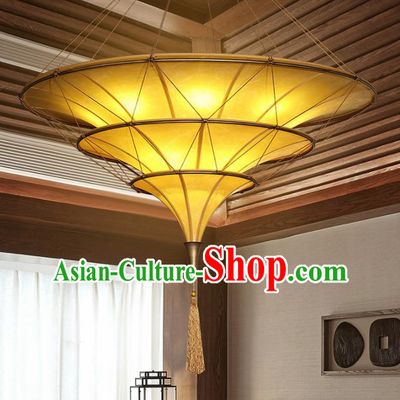 Asian Traditional Imitation Sheepskin Ceiling Lantern Thailand Handmade Lanterns Hanging Lamps