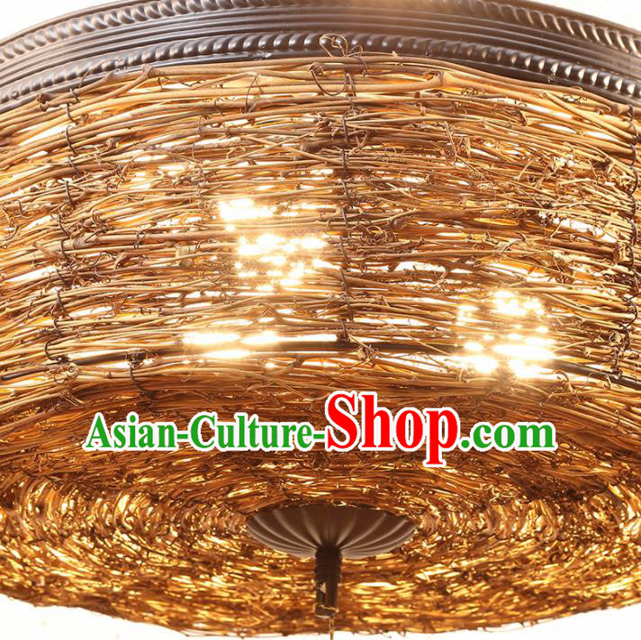 Asian Traditional Straw Weaving Ceiling Lantern Thailand Handmade Lanterns Hanging Lamps Asian Traditional Straw Weaving Ceiling Lantern Thailand Handmade Lanterns Hanging Lamps