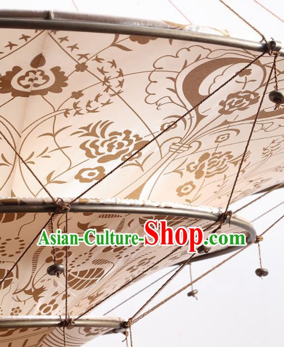 Asian Traditional Fabrics Ceiling Lantern Thailand Handmade Lanterns Hanging Lamps