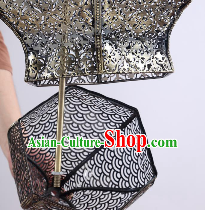 Asian Traditional Iron Carving Ceiling Lantern Thailand Handmade Lanterns Hanging Lamps Asian Traditional Iron Carving Ceiling Lantern Thailand Handmade Lanterns Hanging Lamps