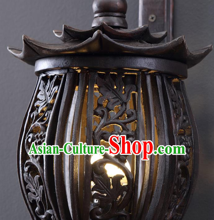 Southeast Asia Traditional Wood Carving Grape Wall Lantern Thailand Handmade Lanterns Southeast Asia Traditional Wood Carving Grape Wall Lantern Thailand Handmade Lanterns