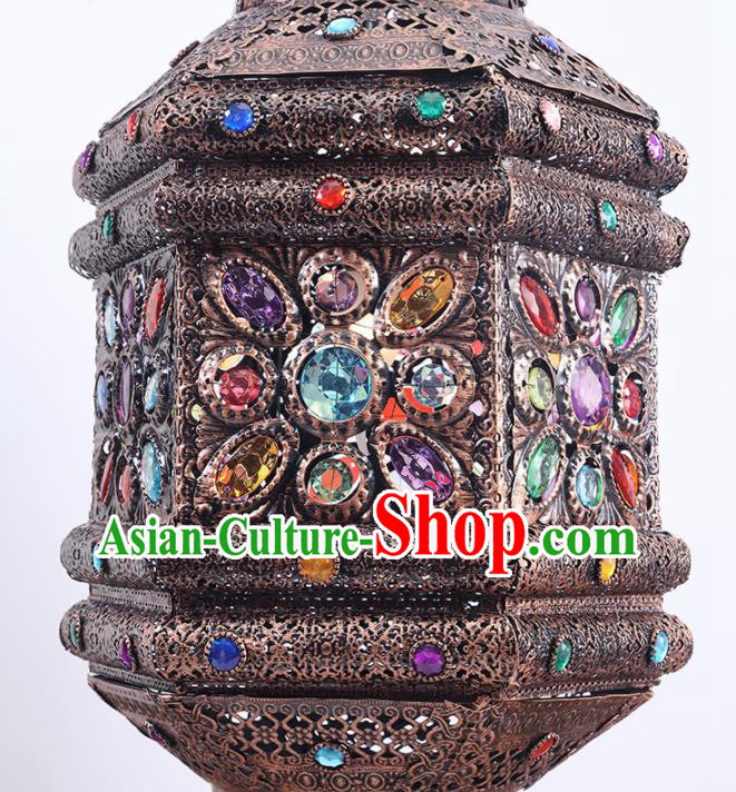 Asian Traditional Iron Crystal Ceiling Lantern Thailand Handmade Lanterns Hanging Lamps Asian Traditional Iron Crystal Ceiling Lantern Thailand Handmade Lanterns Hanging Lamps