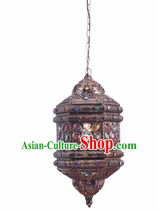 Asian Traditional Iron Crystal Ceiling Lantern Thailand Handmade Lanterns Hanging Lamps Asian Traditional Iron Crystal Ceiling Lantern Thailand Handmade Lanterns Hanging Lamps