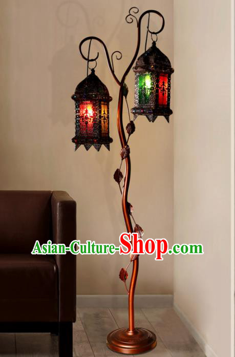 Asian Traditional Floor Lantern Thailand Handmade Iron Lanterns tree Lamps Asian Traditional Floor Lantern Thailand Handmade Iron Lanterns tree Lamps