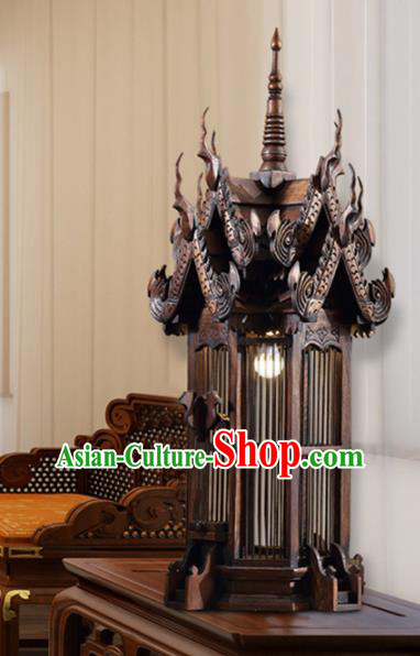 Asia Chinese Traditional Wood Carving Birdcage Desk Lantern Thailand Handmade Lanterns Asia Chinese Traditional Wood Carving Birdcage Desk Lantern Thailand Handmade Lanterns