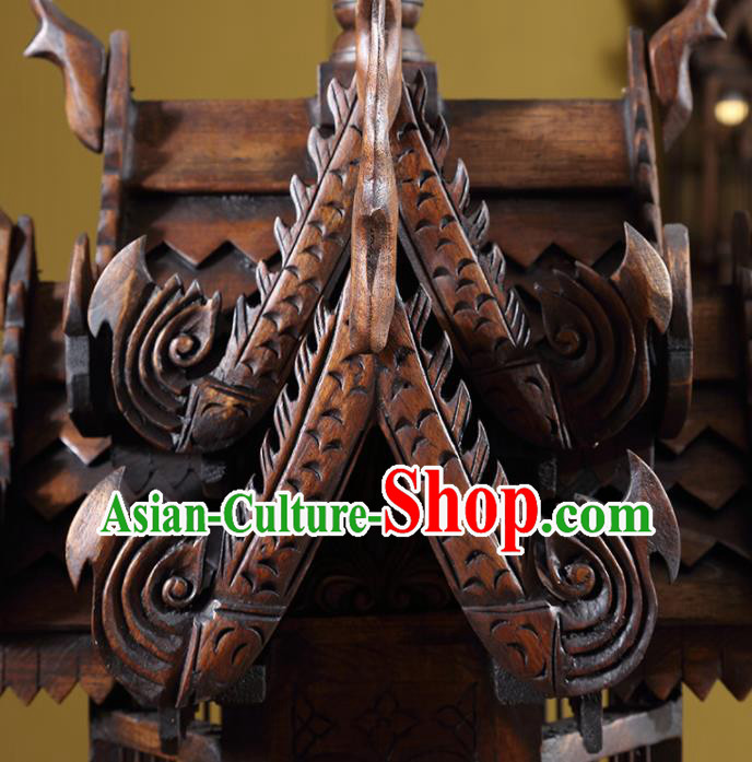 Asia Chinese Traditional Wood Carving Birdcage Desk Lantern Thailand Handmade Lanterns Asia Chinese Traditional Wood Carving Birdcage Desk Lantern Thailand Handmade Lanterns