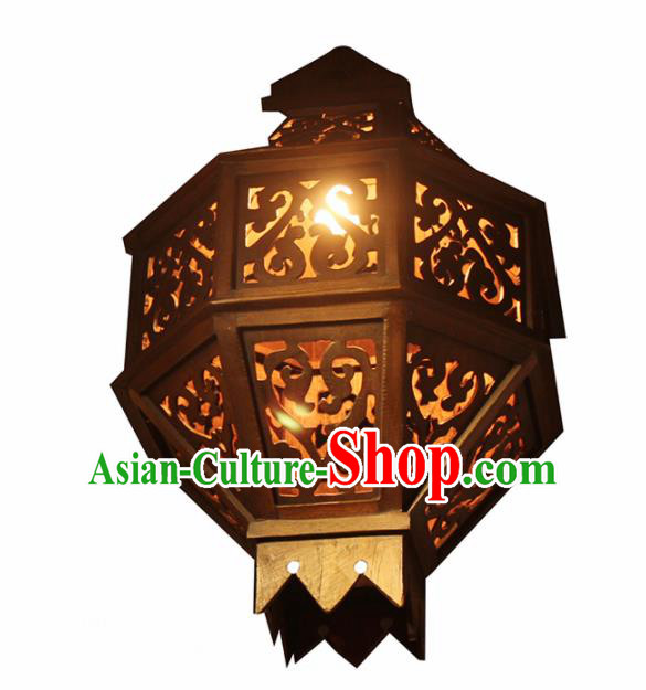 Asian Traditional Wood Carving Ceiling Lantern Thailand Handmade Lanterns Hanging Lamps Asian Traditional Wood Carving Ceiling Lantern Thailand Handmade Lanterns Hanging Lamps