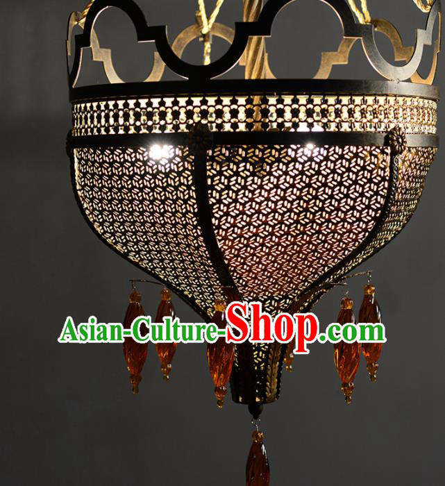 Asian Traditional Iron Carving Ceiling Lantern Thailand Handmade Lanterns Hanging Lamps Asian Traditional Iron Carving Ceiling Lantern Thailand Handmade Lanterns Hanging Lamps