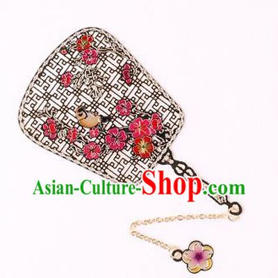 Traditional Chinese Fan Bookmarks China Craft Pink Plum Blossom Bookmark