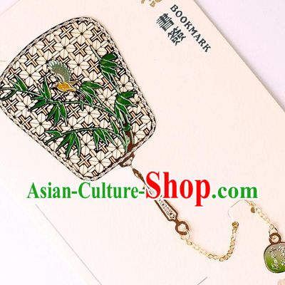 Traditional Chinese Bamboo Fan Bookmarks China Craft Bookmark