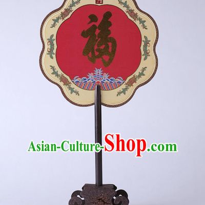Traditional Chinese Red Palace Fan China Classical Hanfu Silk Fans