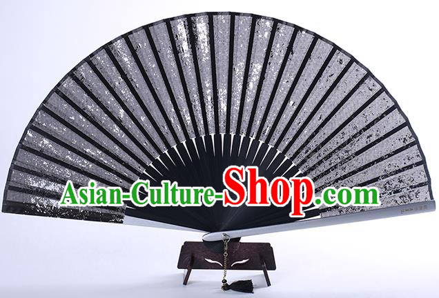 Traditional Chinese Handmade Black Silk Folding Fan China Fan Oriental Fan Traditional Chinese Handmade Black Silk Folding Fan China Fan Oriental Fan