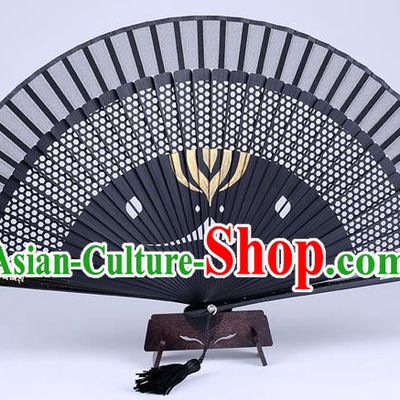 Traditional Chinese Handmade Carving Zodiac Snake Folding Fan China Bamboo Accordion Fan Oriental Fan