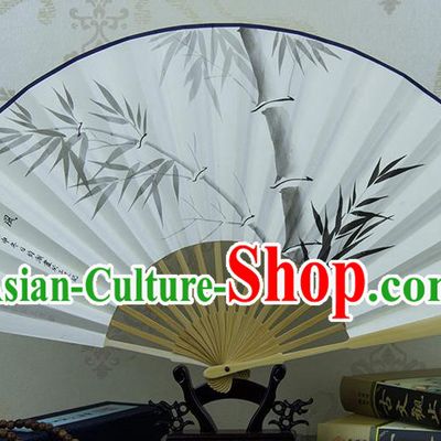 Traditional Chinese Hand Ink Painting Bamboo Paper Fan China Accordion Folding Fan Oriental Fan