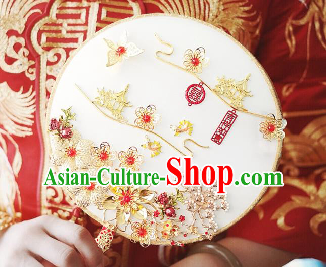 Chinese Traditional Hanfu White Palace Fans Classical Wedding Round Fan for Women Chinese Traditional Hanfu White Palace Fans Classical Wedding Round Fan for Women