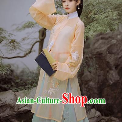 Chinese Traditional Ming Dynasty Historical Costume Ancient Patrician Lady Hanfu Dress for Women