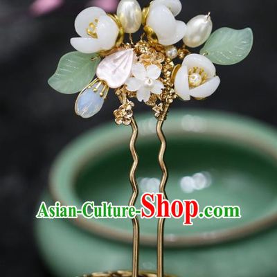 Chinese Traditional Hanfu Flowers Hairpin Ancient Hair Accessories for Women