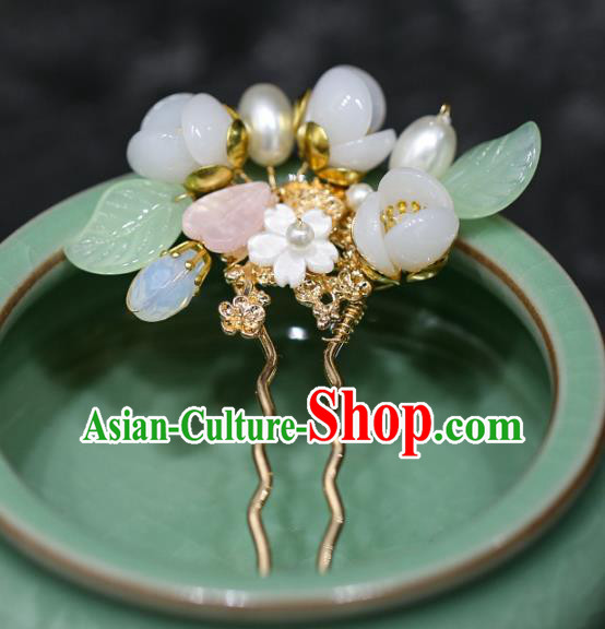 Chinese Traditional Hanfu Flowers Hairpin Ancient Hair Accessories for Women Chinese Traditional Hanfu Flowers Hairpin Ancient Hair Accessories for Women