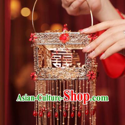 Chinese Ancient Wedding Portable Lantern Accessories Traditional Bride Prop for Women