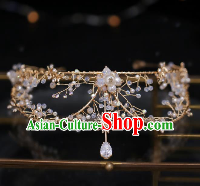 Top Grade Bride Crystal Beads Royal Crown Wedding Hair Accessories for Women Top Grade Bride Crystal Beads Royal Crown Wedding Hair Accessories for Women