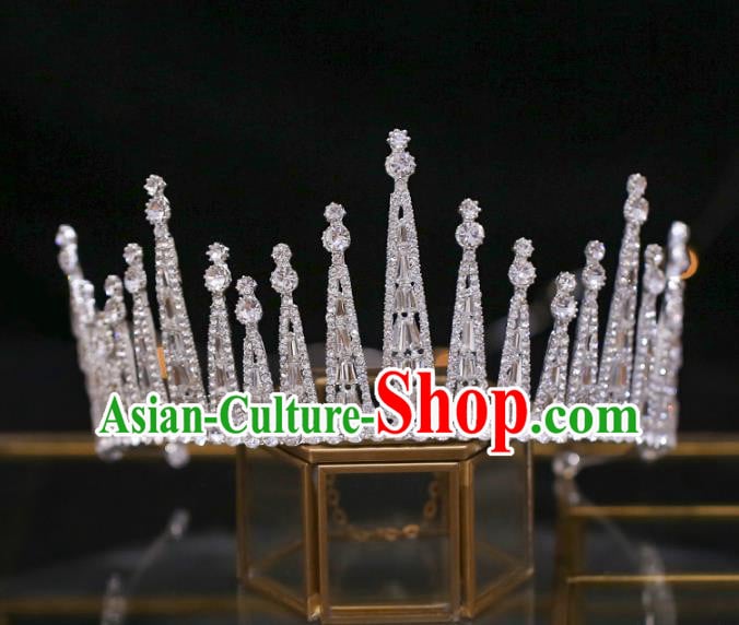 Top Grade Bride Baroque Royal Crown Wedding Hair Accessories for Women Top Grade Bride Baroque Royal Crown Wedding Hair Accessories for Women
