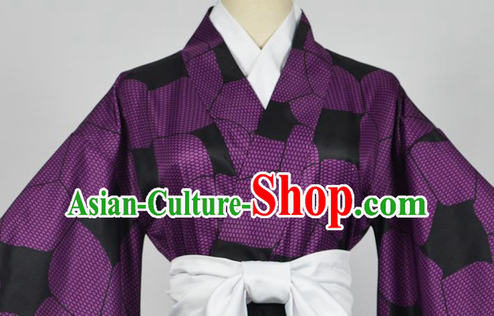 Halloween Cosplay Samurai Costume Swordsman Purple Dress for Women Halloween Cosplay Samurai Costume Swordsman Purple Dress for Women