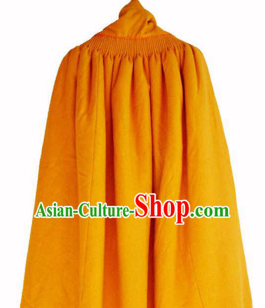 Chinese Tibetan Buddhism Winter Yellow Cloak Traditional Monk Cape for Men Chinese Tibetan Buddhism Winter Yellow Cloak Traditional Monk Cape for Men