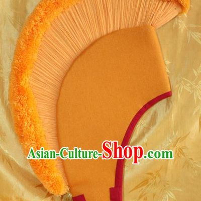 Handmade Chinese Tibetan Buddhism Yellow Hat Traditional Zang Nationality Monk Cockscomb Hat for Men