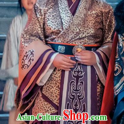 Chinese Ancient Rich Steward Historical Drama Love is More Than A Word Costume and Headpiece for Men