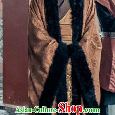 Chinese Ancient Ministry Councillor Historical Drama Love is More Than A Word Costume and Headpiece for Men