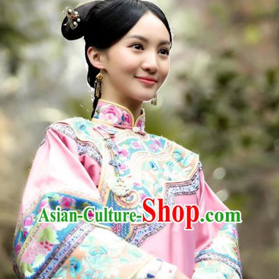 Chinese Ancient Drama WuXin The Monster Killer Qing Dynasty Noble Lady Li Yueya Costume and Headpiece for Women