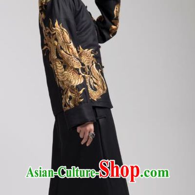 Drama WuXin The Monster Killer Ancient Republic of China Yue Qiluo Black Costume and Headpiece for Women