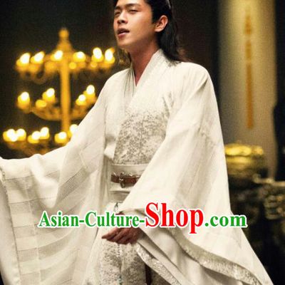 Qing Yu Nian Chinese Ancient Childe Fan Xian Drama Joy of Life Replica Costume and Headpiece Complete Set