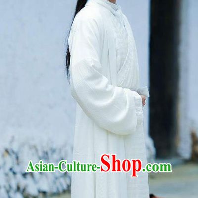 Chinese Ancient Prince White Clothing Historical Drama Go Princess Go Yu Menglong Costume and Headpiece for Men