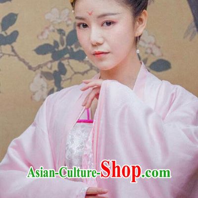 Drama Miss Truth Chinese Ancient Nobility Lady Ran Meiyu Pink Hanfu Dress Tang Dynasty Costume and Headpiece for Women