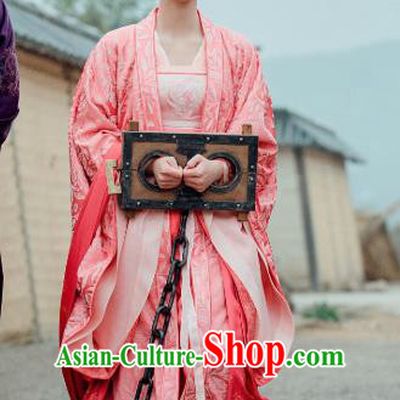 Drama Miss Truth Chinese Ancient Noble Lady Ran Yan Hanfu Dress Tang Dynasty Costume and Headpiece for Women