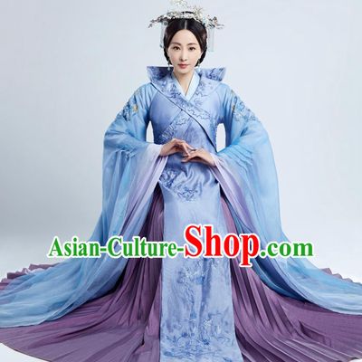 Drama The Love Lasts Two Minds Chinese Ancient Noble Dame Yuan Hanfu Dress Costume and Headpiece for Women