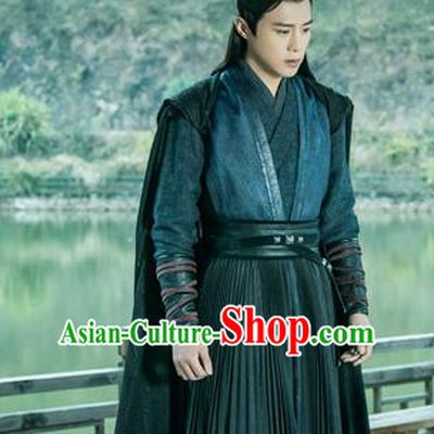 Chinese Ancient Imperial Bodyguard Zuo Yanxi Clothing Historical Drama The Love Lasts Two Minds Costume and Headpiece for Men