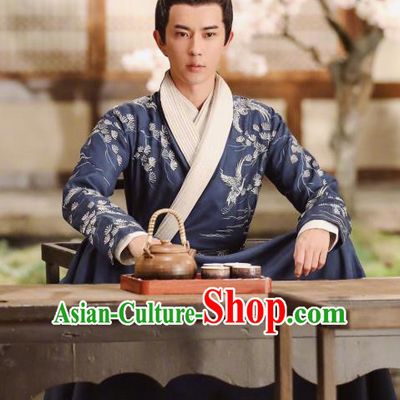 Chinese Ancient Noble Prince Jing Ci Clothing Historical Drama The Love Lasts Two Minds Costume and Headpiece for Men
