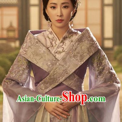 Chinese Ancient Patrician Countess Hanfu Dress Drama The Love Lasts Two Minds Costume and Headpiece for Women