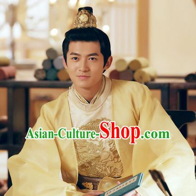 Chinese Ancient Crown Prince Ren Sheng Clothing Historical Drama Colourful Bone Costume and Headpiece for Men