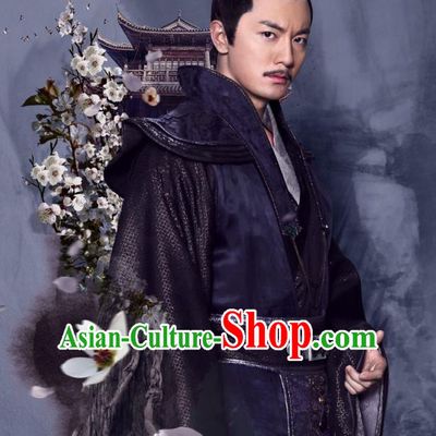 Chinese Ancient Chancellor Feng Ruge Clothing Historical Drama Colourful Bone Costume and Headpiece for Men