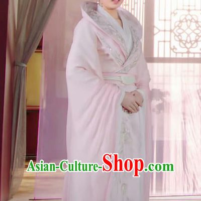 Chinese Ancient Princess Yuan Qingli Pink Hanfu Dress Drama The Love Lasts Two Minds Costume and Headpiece for Women