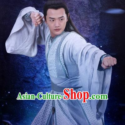 Chinese Ancient Swordsman Gu Renyu Clothing Historical Drama Handsome Siblings Costume and Headpiece for Men