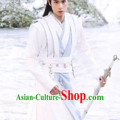 Chinese Ancient Childe Swordsman Hua Wuque Clothing Historical Drama Handsome Siblings Costume for Men
